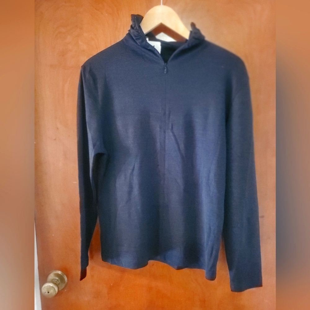 Carlisle Black Long Sleeve Women's Turtleneck Top